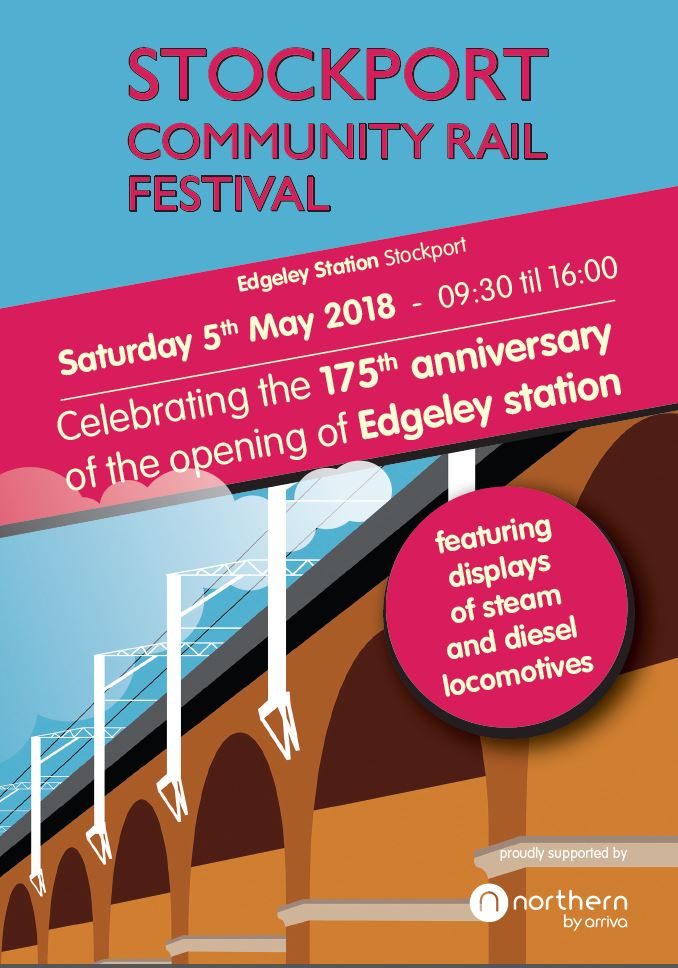 Stockport Community Rail Festival Sat 5th May 2018 – all welcome !!