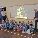 Mike Bishop (President of FoHS) with 1st Handforth Beavers