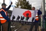 Lest we Forget flag close-up November 2018
