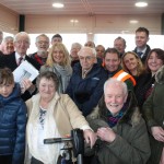 Andrew Jones MP (far left second row) - Parliamentary Under Secretary of State at the Department for Transport responsible for the railways - visits Handforth to mark the announcement of Access for All funding
