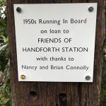 The plaque commemorating the loan of the sign Plaque commemorating the loan of the sign