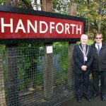 The new sign - aka the "Connolly" running-in board