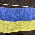 Ukrainian National flag Ukrainian National flag (with some rain on it)